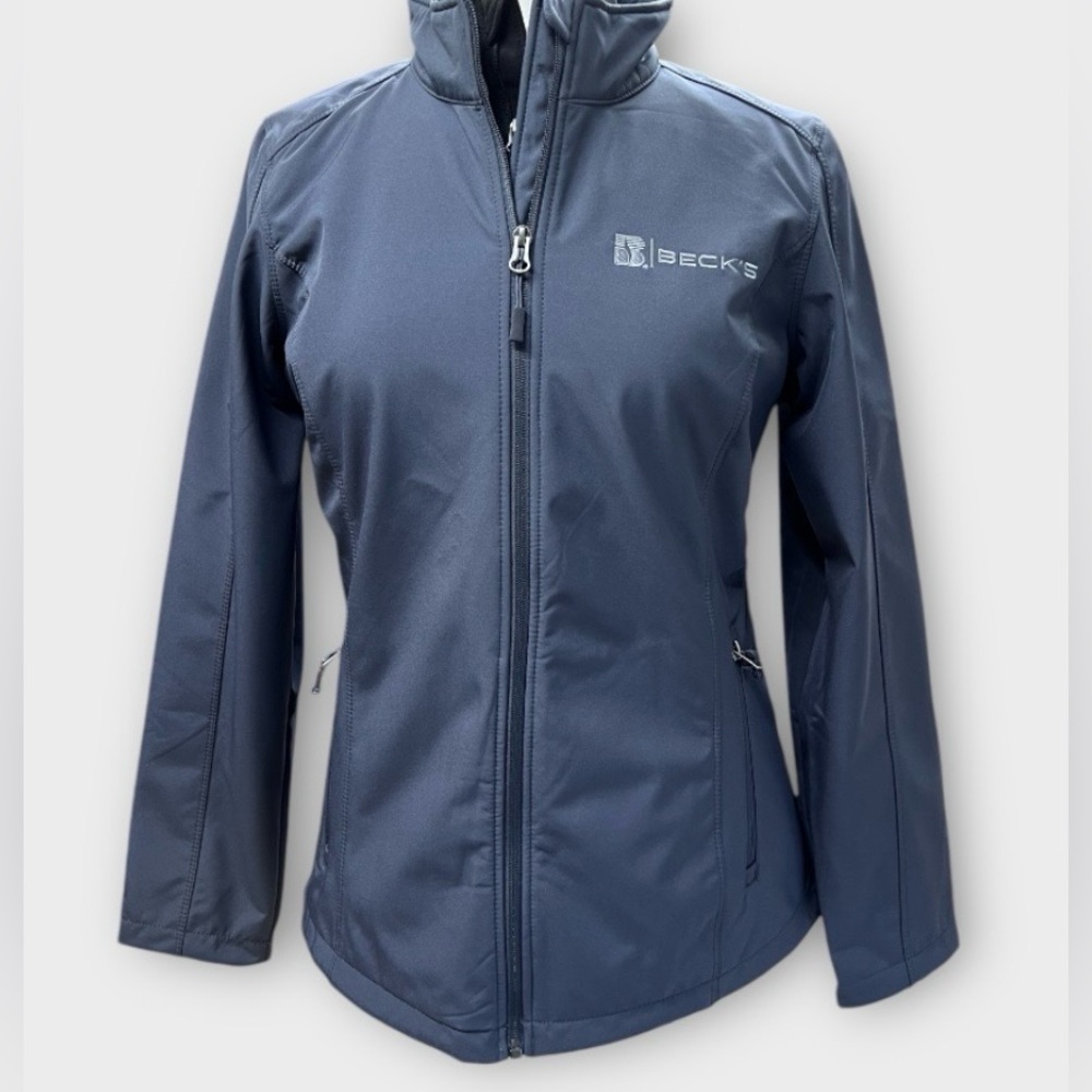 Port Authority Women’s Gray Size M Utility Softshell Jacket with Stand Collar